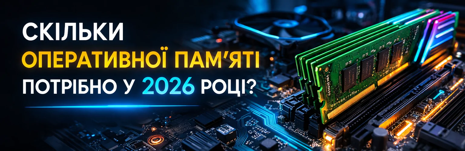 Скільки RAM потрібно у 2026 році для ноутбука і ПК