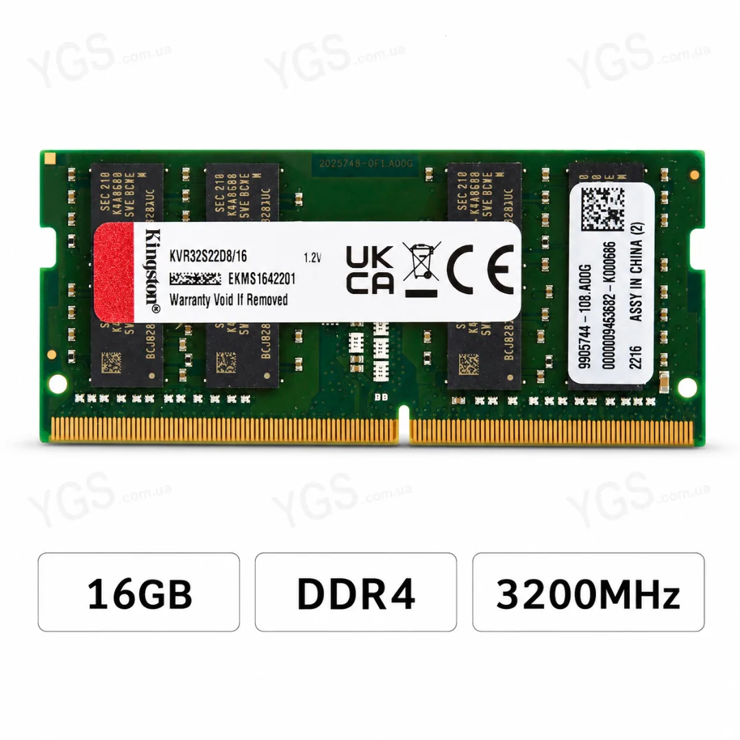 Купити Kingston ValueRAM 16GB SO-DIMM DDR4 3200MHz для ноутбука